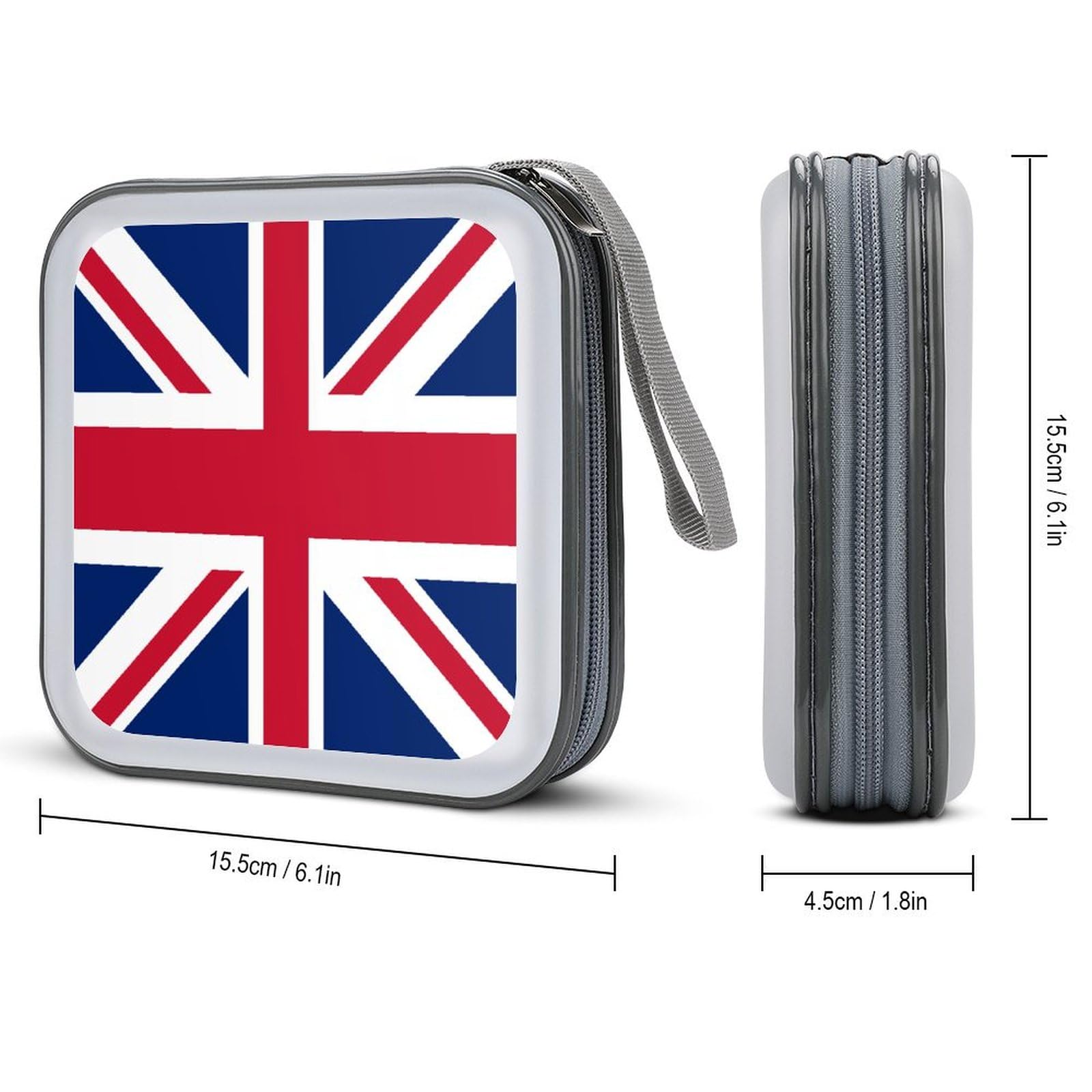 British Flag CD Case DVD Storage Case Portable