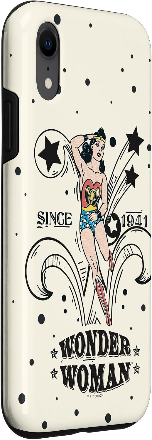 iPhone XR DC Comics Wonder Woman Since 1941 Retro Stars Case