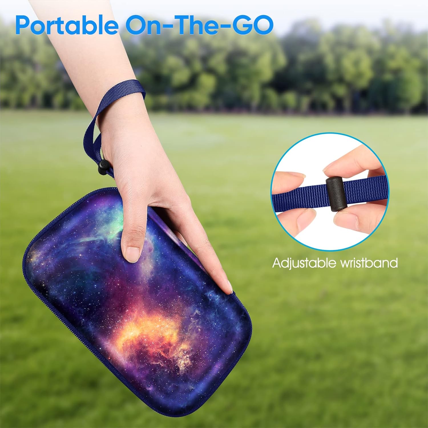 Fintie Carrying Case for Backbone One Mobile Gaming Controller - [Shockproof] Hard Shell Protective Cover Travel Bag with Inner Pocket (Galaxy) - Image 4