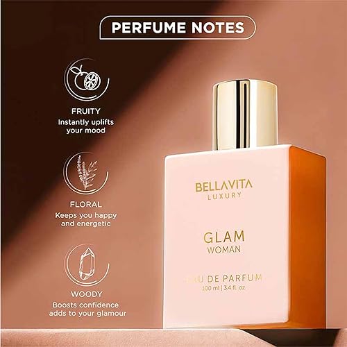 Miniatura 2 de Bella Vita Organic GLAM Woman Eau De Parfum, mezcla de jazmín, miel blanca, rosa, cedro de Virginia, Perfume de larga duración para mujeres, vegano