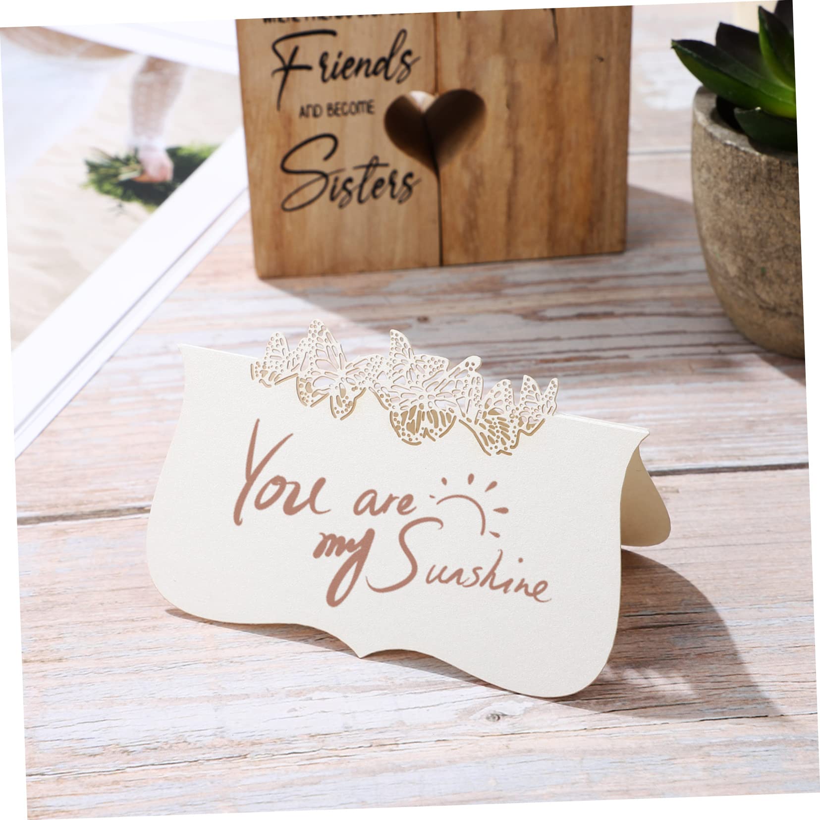 NUOBESTY 150stücke Tischkarten Mit Schmetterlingsdesign Beschriftbare Platzkarten Für Hochzeiten Partys Und Feierlichkeiten Und Karten Cremefarbenem