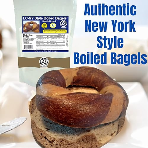 Miniatura 6 de Bagels jaspeados bajos en carbohidratos estilo NY (3 unidades) Todo natural Alto en proteínas y fibra Sin azúcar Keto Hecho a mano