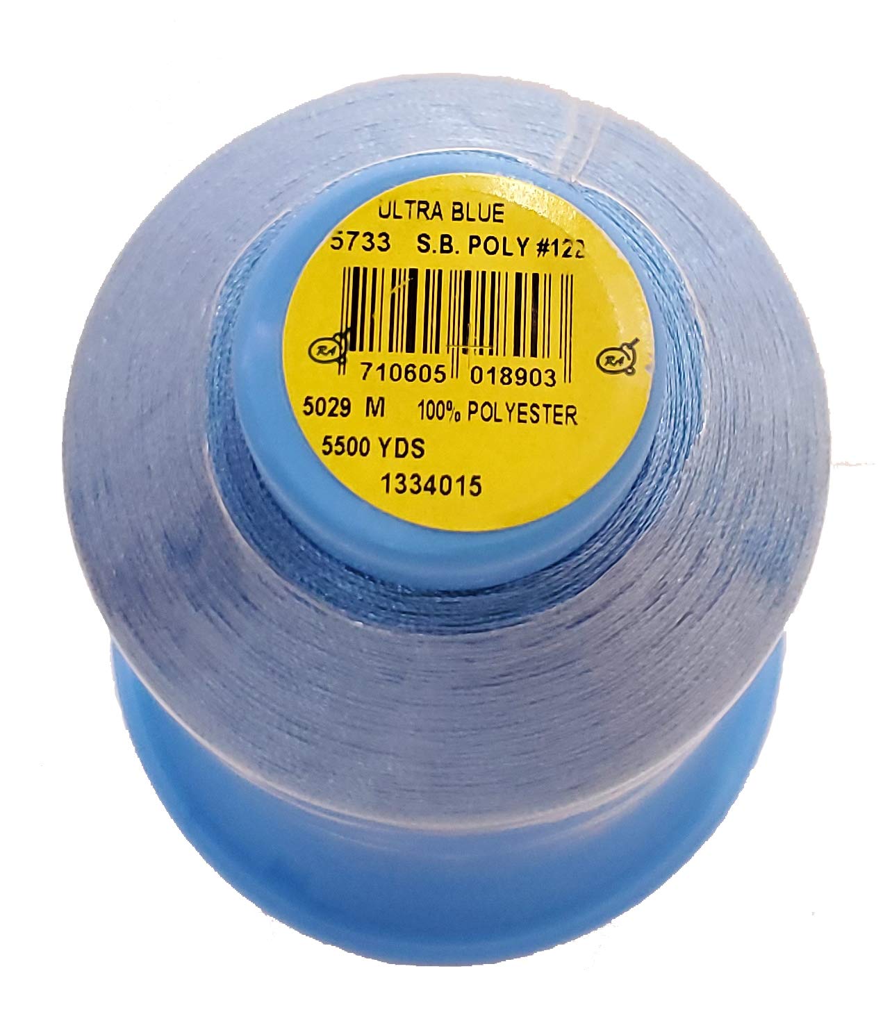 Super Bright Polyester Embroidery Thread 2-ply 40 Weight 120d 5500 yds Ultra Blue