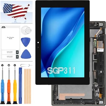 لاستبدال شاشة Sony Xperia Tablet Z ، لشاشة Sony Tablet Z LCD مع إطار SGP311 SGP312 SGP351 LCD عرض محول الأرقام اللمس مجموعة كاملة من ألواح الزجاج إصلاح قطع الغيار