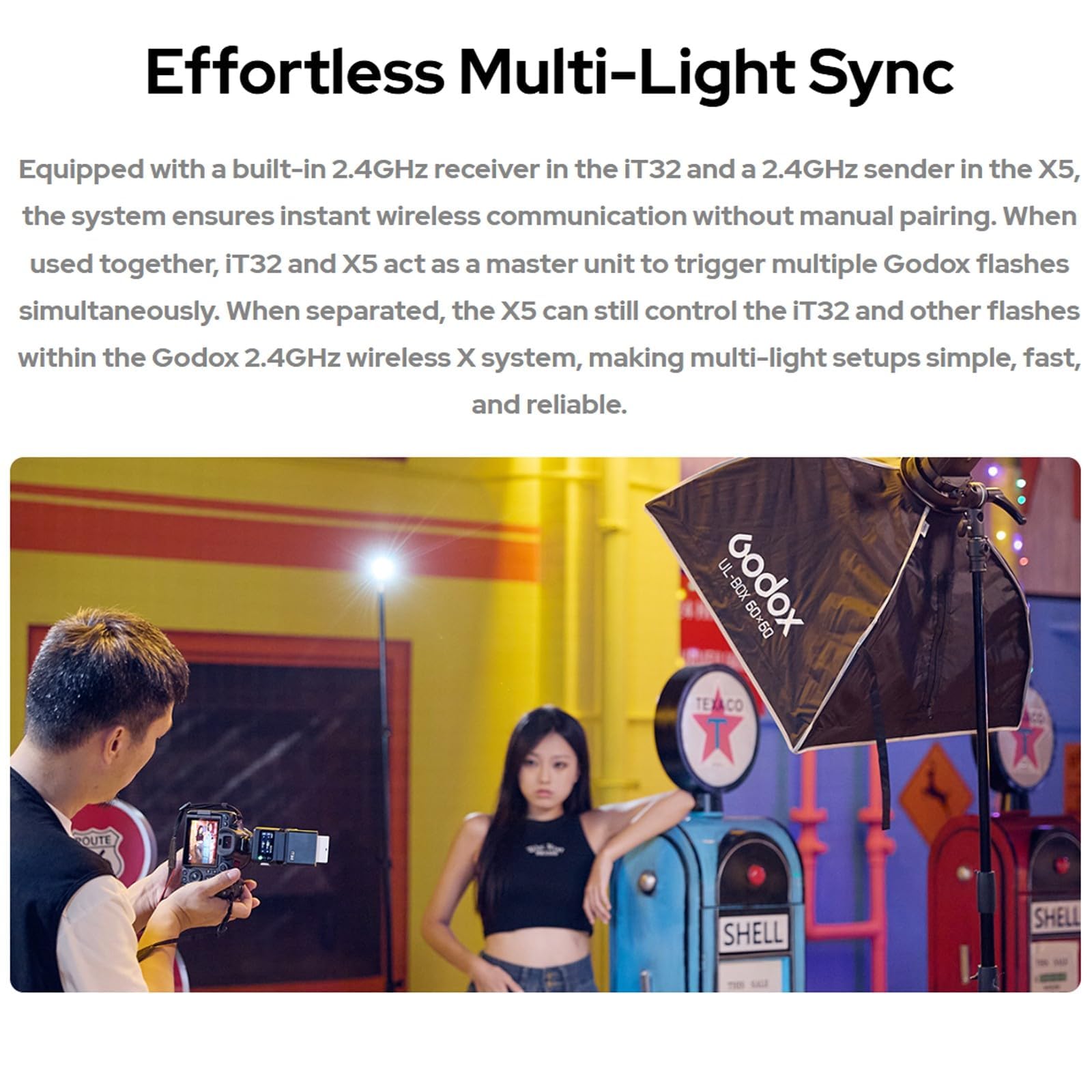Godox IT32 TTL + X5L Flash per fotocamere Leica, Speedlight con schermo touch, wireless 2.4G, HSS, GN18, tempo di ricarica 1,5 s, lampada pilota a LED, flash per Leica SL1, SL2, M10, Q2