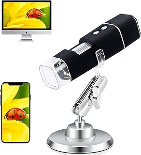 Digital Microscope USB Microscope Camera 1080P 2.0 MP Zoom Magnification Microscope 50X to 1000X Handheld Portable Microscope, Stand for Android, iPhone, Tablet, Windows, Mac