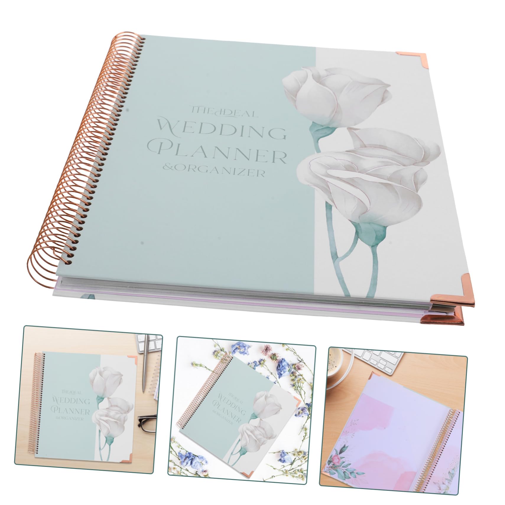 DOITOOL Hochzeitsplanerbuch Und Organizer Für Braut Hochzeitsplaner Hochzeitsordner Mit Plan Kostenverwaltung Und Notizbuchfunktion