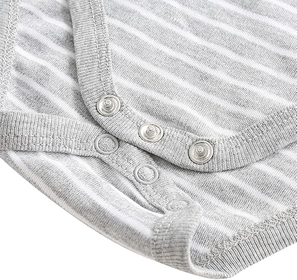 Chamie Baby Bodysuit Cotton Short Sleeve Vests for Newborn 5-Pack One-Piece Suit for Boy and Girl 0-12 Months⊠- 5