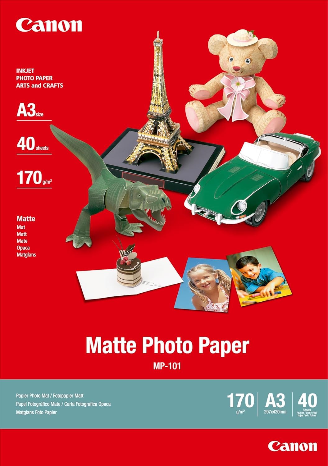 7981A008 - Format: DIN A3/ Grammatur: 170 g/m²/ Verpackungsgröße: 40 Blatt/ matt/ 1 Stück/Karton MATTE PHOTO PAPER A3