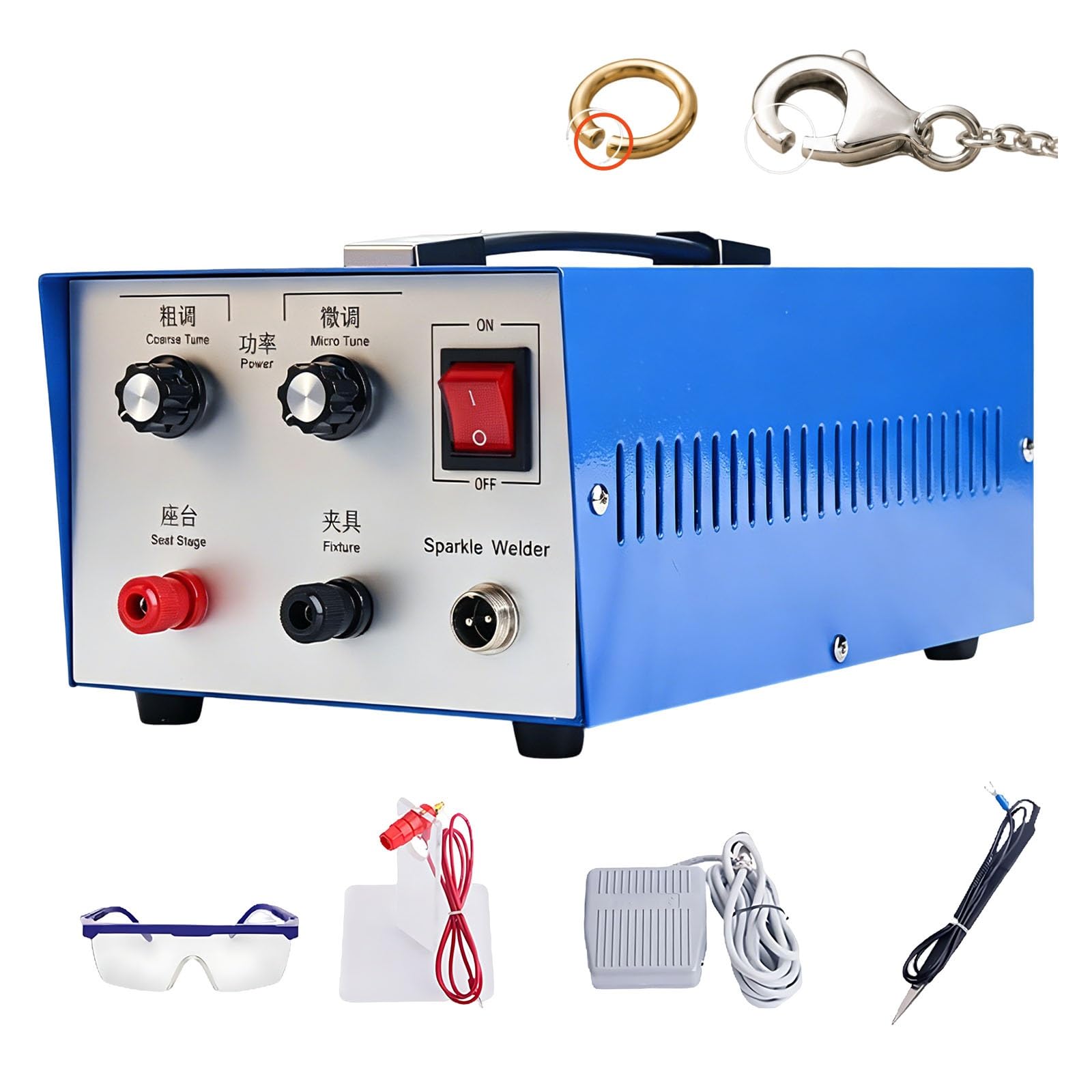 Durablesta One Color Professional Jewelry Welding Machine 30A, Pulse Sparkle Spot Welder For Precious Metal Repair, Smart Thermal Protection Design, Portable Setup For Boutiques