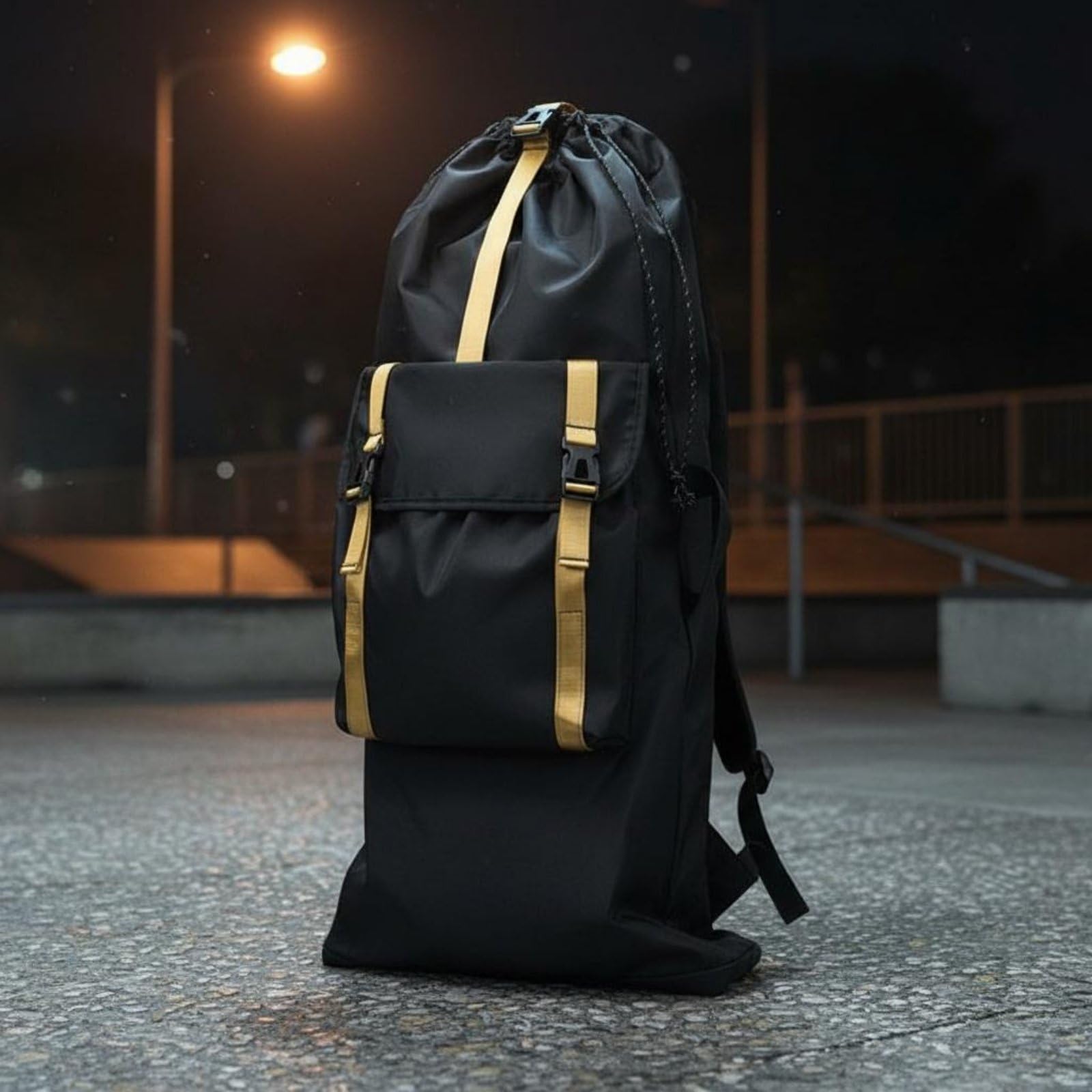 Skateboard Tragetasche Skateboard Tasche Longboard Beutel Rucksack mit Reflektierenden Streifen aus Oxfordgewebe Wasserabweisend mit Außentasche Und
