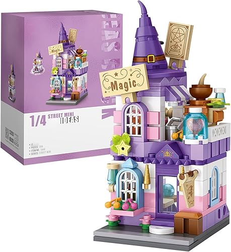 Miniatura 8 de MEIEST Mini City Shop - Juego de bloques de construcción de vista de calle, colección de arquitectura de simulación, construcción de partículas,