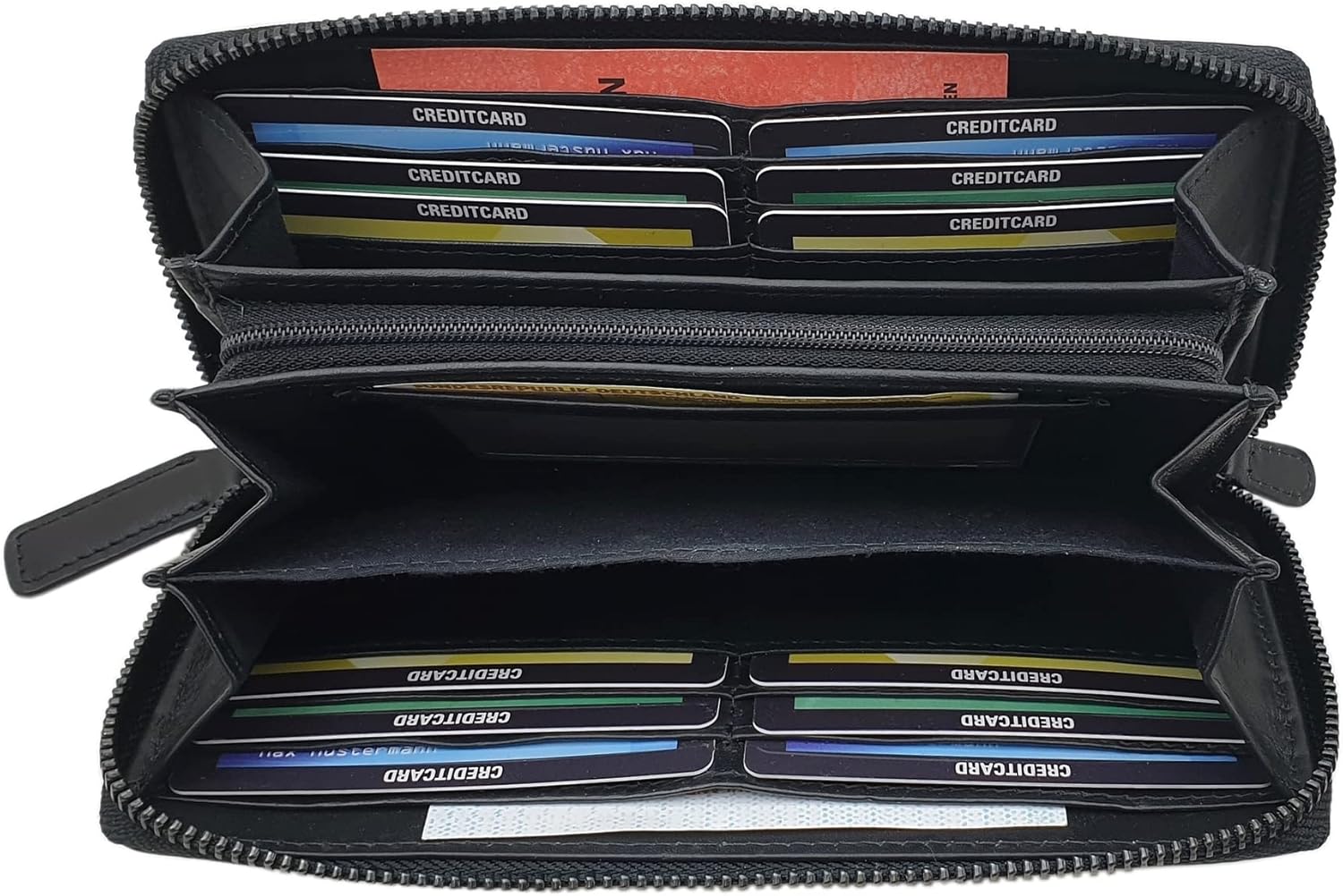 Large Cowhide Nappa Leather Women’s Wallet with RFID and NFC Protection