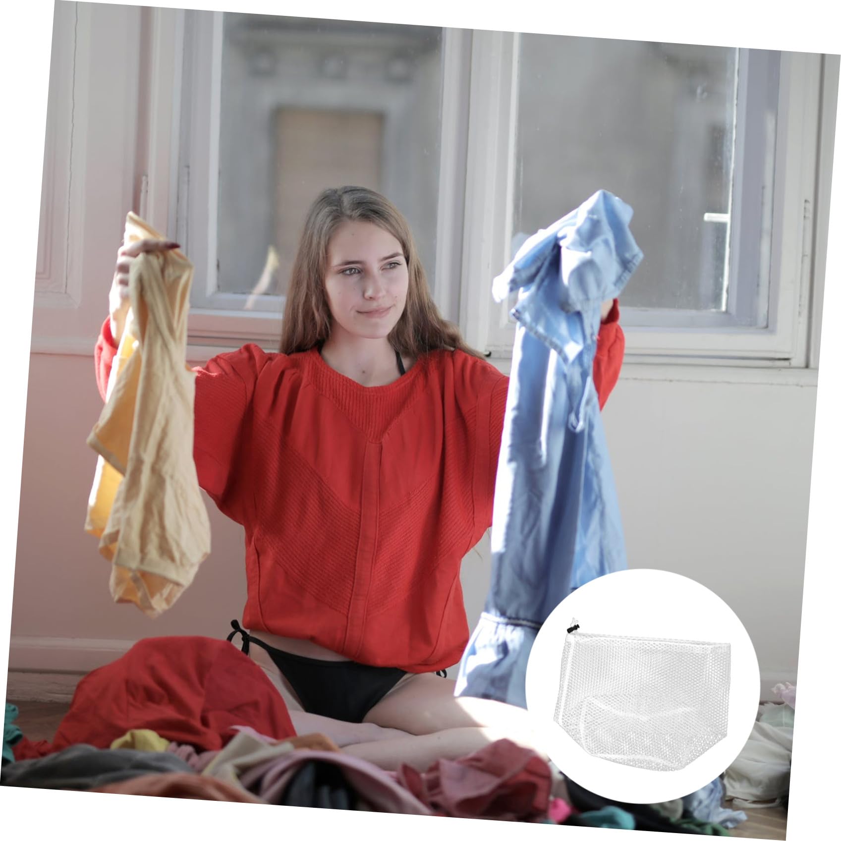Wäschenetz 5 Stück mit Kordelzug aus Polyester für Waschmaschine