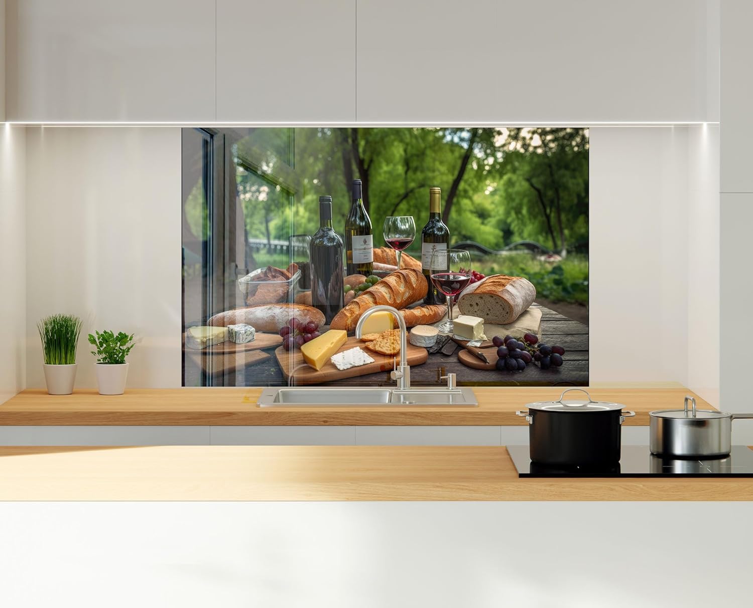 Myphotostation.com 52x52'' Tempered Glass Stove Backsplash Kitchen Tile Decor Stove Back Cover Glass Splashback Tile for Stove Top Cover Toughened Glass Cooker Protector 29