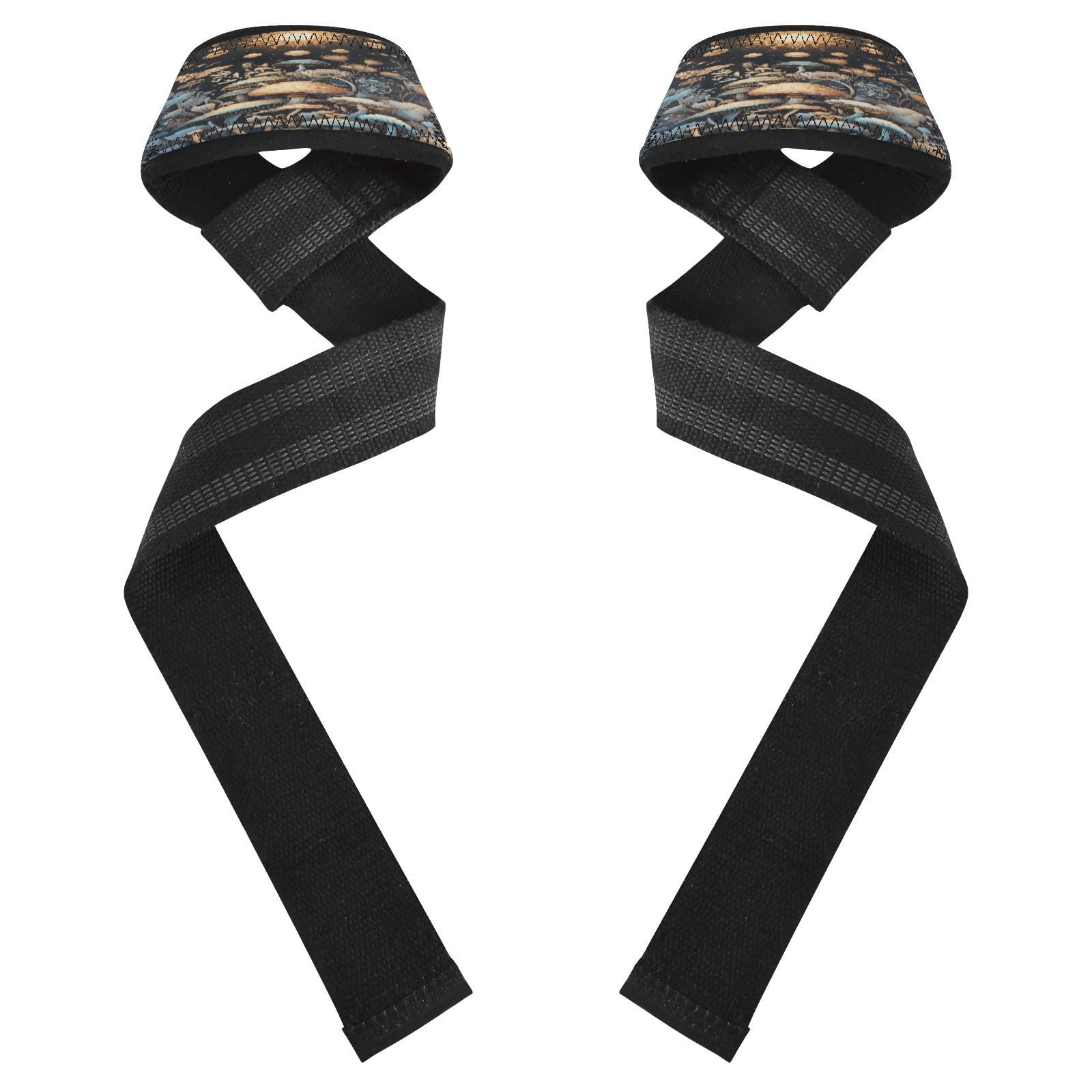 STAYTOP Glowing Sun and Crescent Moons Wrist Straps for Weightlifting,Lifting Straps with Neoprene Cushioned Wrist Padded and Anti-Skid Silicone for Strength Training,Bodybuilding,Deadlifting