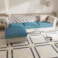 Vista 40 de EFELIM Funda de cojín seccional de 4 piezas para sofá en forma de L, funda elástica para sofá de 1, 2, 3 asientos, funda antideslizante para sofá