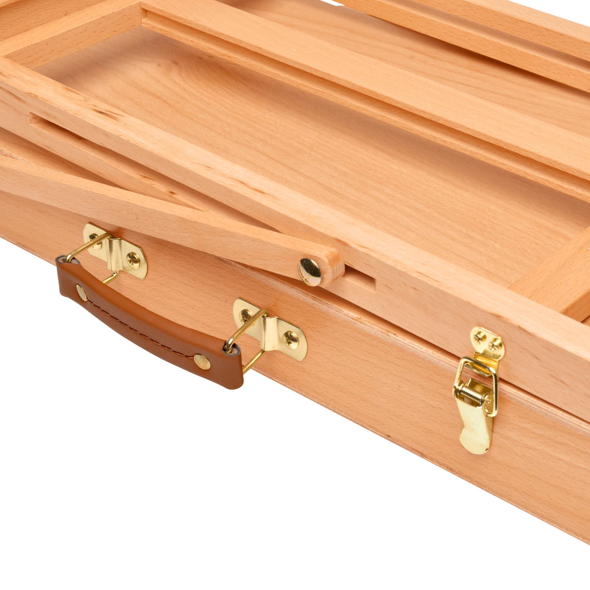 Artina Caballete maletín de madera de haya para bastidores haza tablero | Hasta 56cm de dibujo con caja ángulo de inclinación modificable kit de pinturas mesa ajustable Le Mans