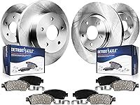 Detroit Axle 8-Pc Brake Kit for 2013-2017 Buick Encore & Chevy Trax - Ceramic Pads, 11.81" Front & 10.55" Rear Rotors w/ Hardware