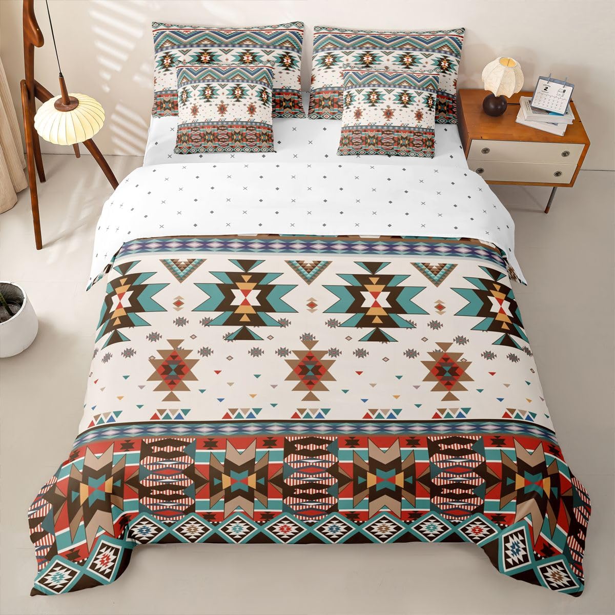 Homewish Azteke Bettwäsche Set 7teilig 155x220