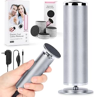 Electric Foot File Remover Callus: Profesional Pedicure Tool for Foot Sander - Summer Adjustable Speed Feet File Grinder for Skin and Calluses - 60 Pcs Replacement Sandpaper Disk for Home Spa Salon