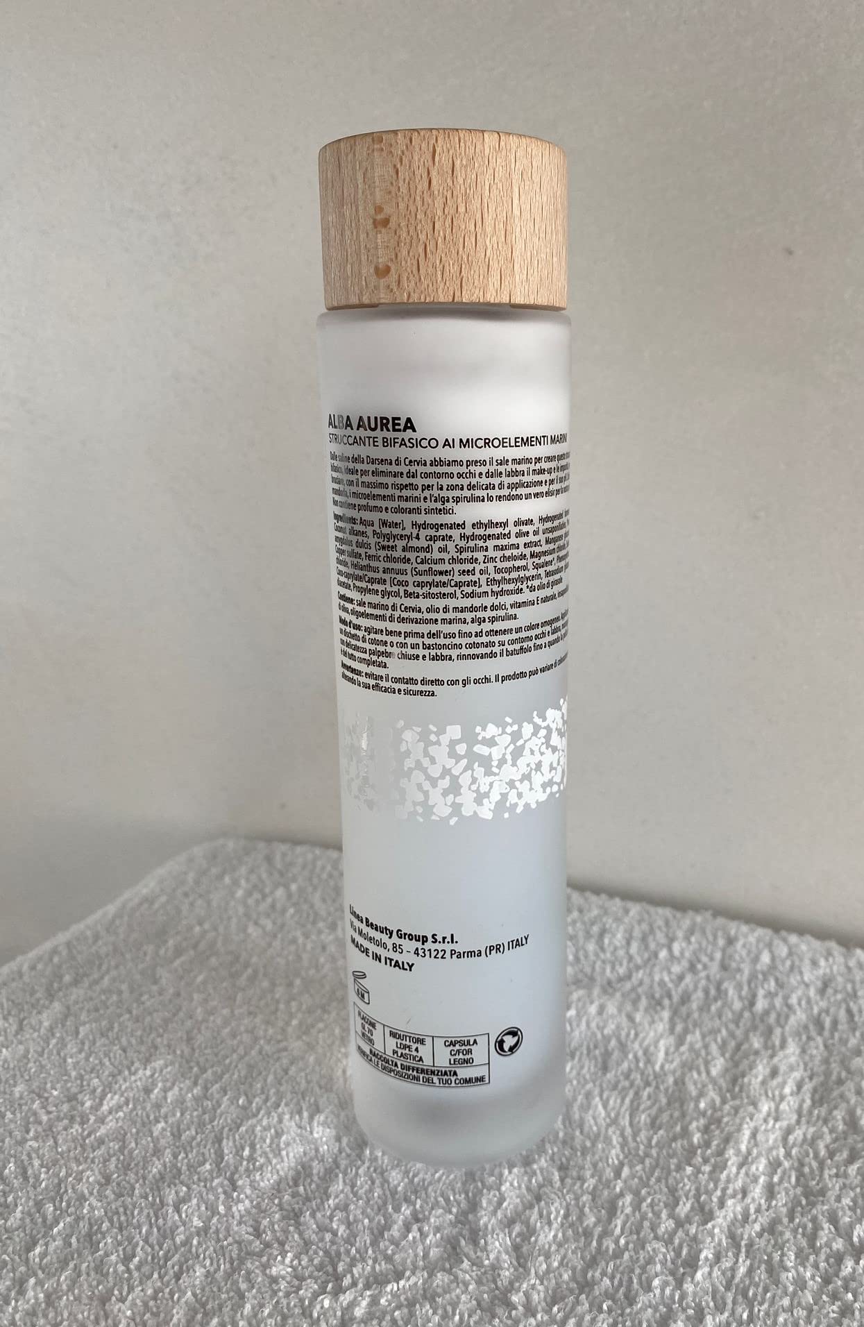 Alba Aurea struccante Viso bifasico ai microelementi marini e alga spirulina. 150 ml.