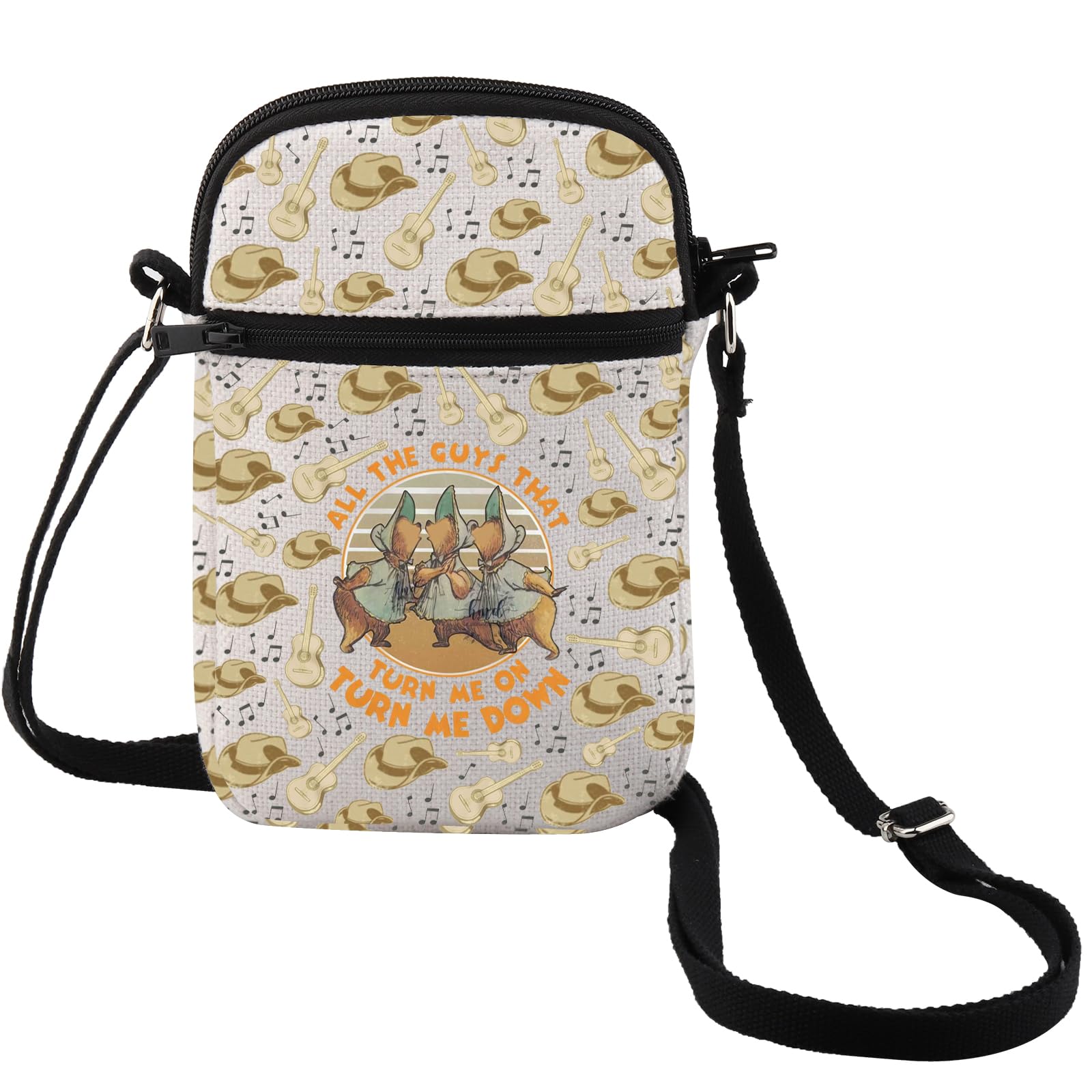 MEIKIUP Country Musical Crossbody Bag All The Guy That Turn Me Down Messenger Bag Vacation Gift