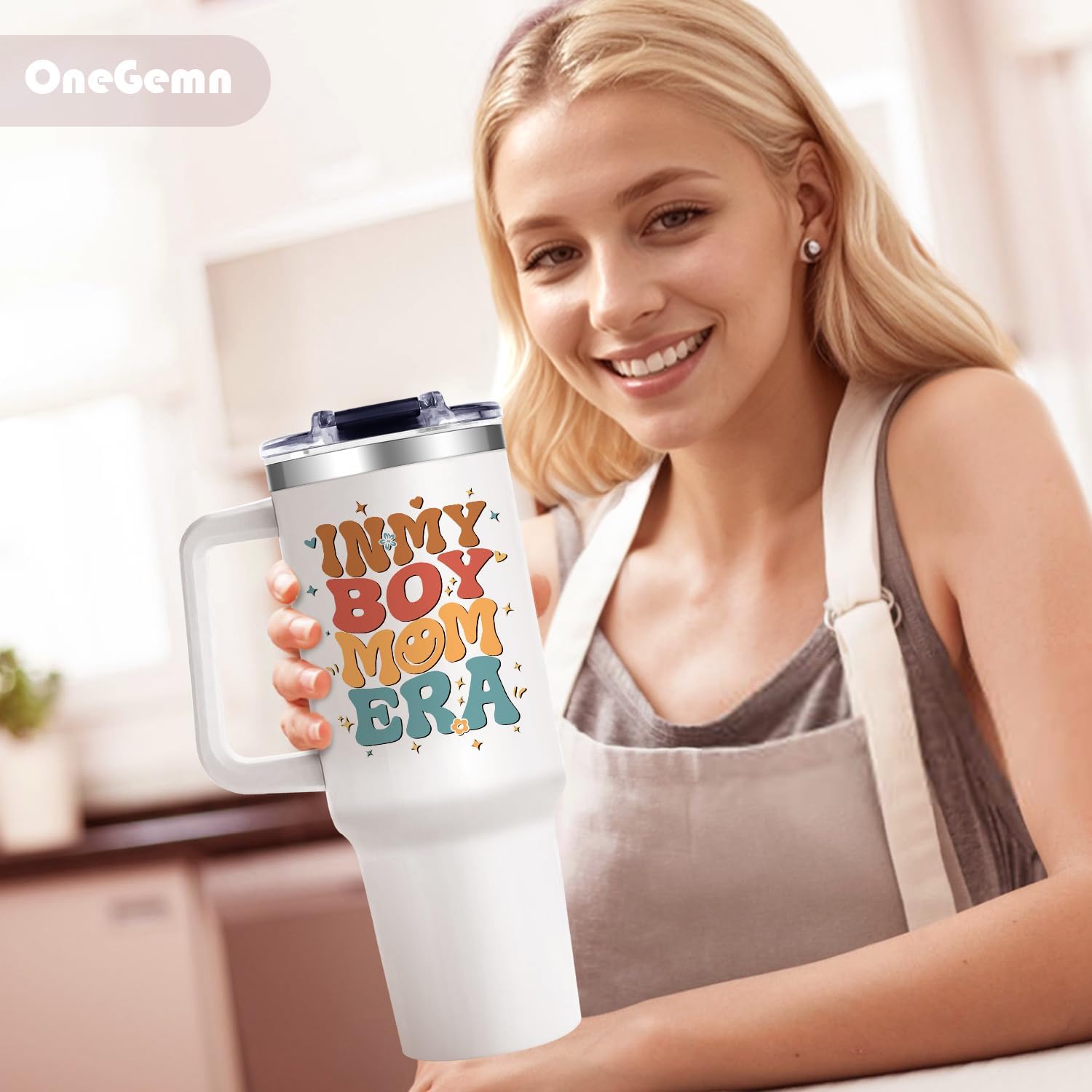 Boy Mom Tumbler with Handle, Boy Moms Gifts for New Moms - 40 oz In My Boys Mom Cups Tumbler with Lid and Straw - Mother Gifts for Mothers Day Birthday Christmas Gift for Boys Mother - Image 6