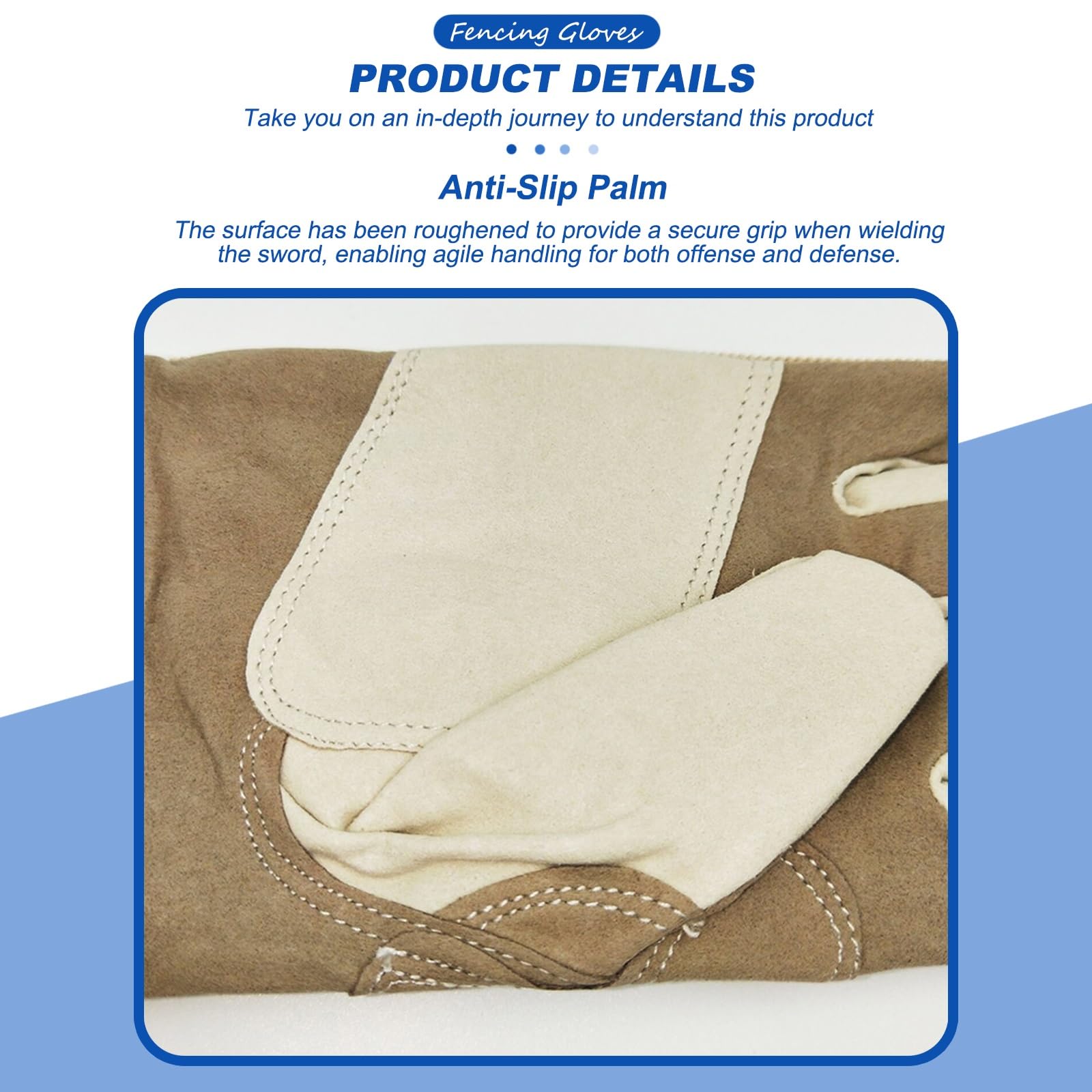 Guanto Da Scherma, Antiscivolo, Guanti Da Allenamento Fit, Attrezzatura Da Scherma Unisex, Fioretto, Spada E Sciabola, Venduti Singolarmente(S,Right-handed)