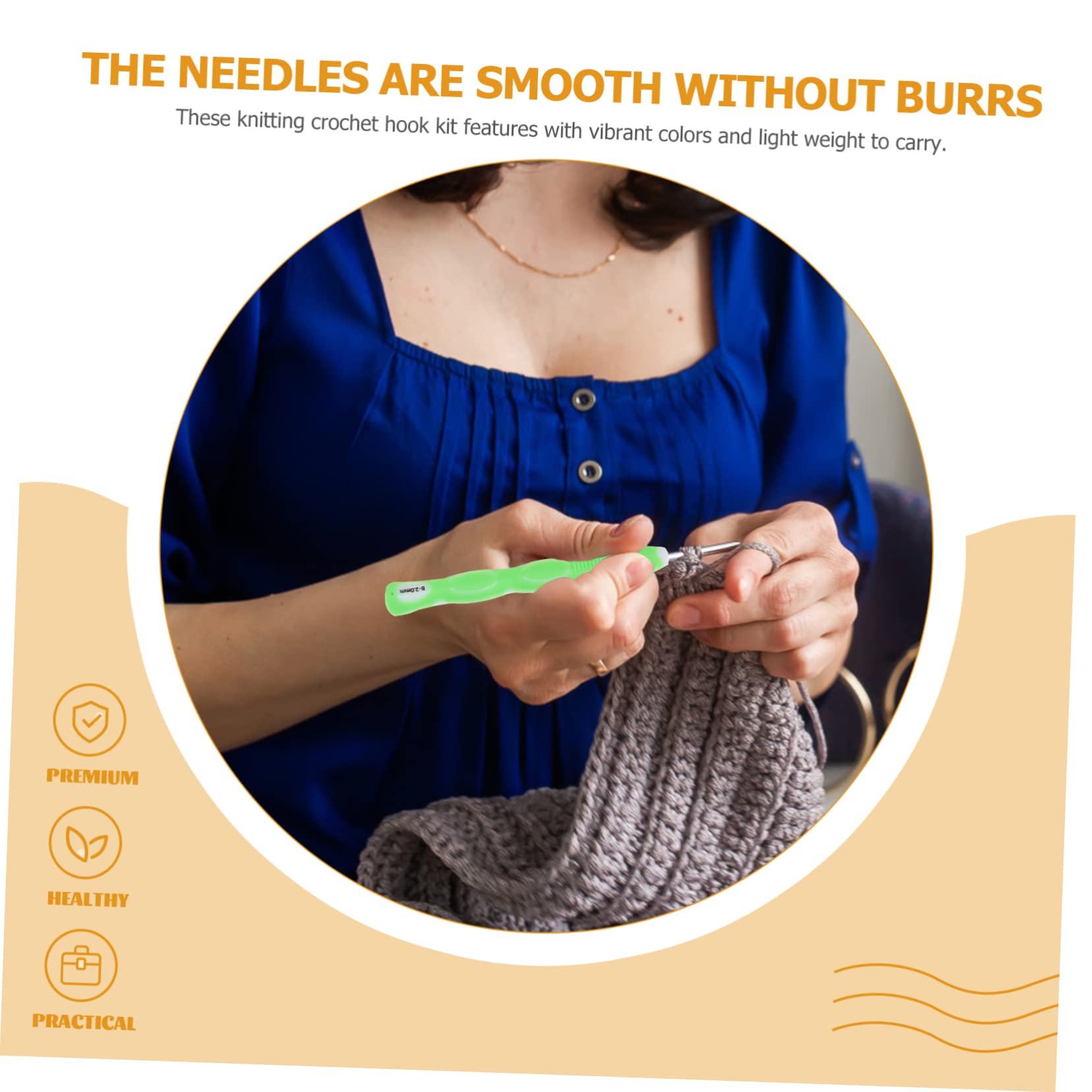 1 Ensemble Kit de Crochet Diy avec Aiguilles à Souple Accessoires Sac de Transport Parfait pour Débutants