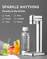 Vista 2 de MOKKOM Sparkling Water Maker, Soda Streaming Machine with 1L PET Carbonating Bottle, Carbonates Any Drink, Soda Maker Compatible with 60L CO2