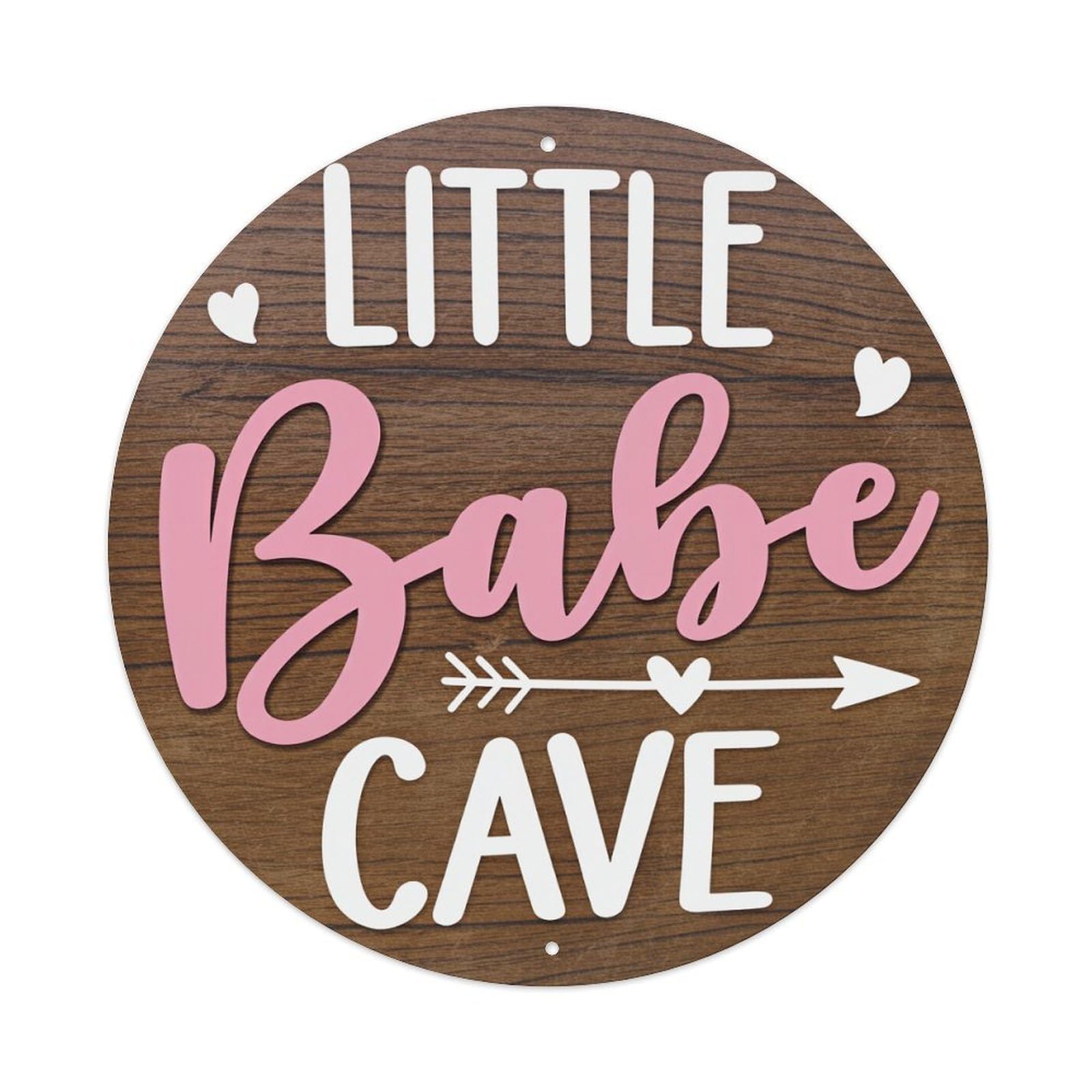 Little Babe Cave Pattern Print Metal Tin Sign Vintage Garden Bedroom Cafe Bar Man Cave Home Wall Decor Metal Poster 8x8 inches