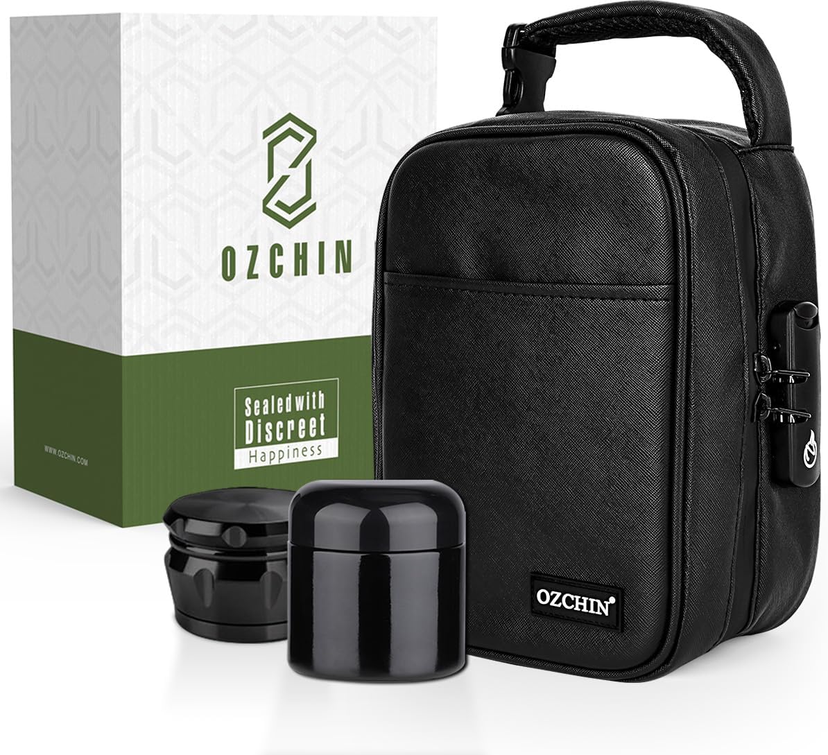 OZCHIN Large Smell Proof Bag with Combination Lock Odor