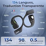 MINISO M98 AI Translation Earbuds Real Time，3-in-1 Translator Earbuds for 134 Languages with LCD Touch Screen，Open Ear Translation Headphones for Travel, Business, Learning - 3
