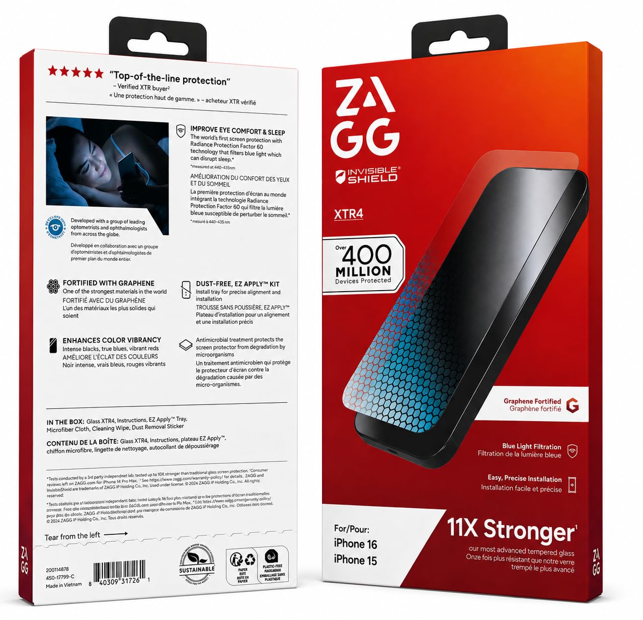 Photo 1 of ZAGG XTR4 Screen Protector for iPhone 16 / 15