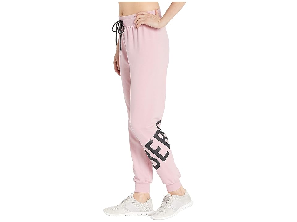 

Bebe Sport Angled Logo Jogger (Peony) Women's Clothing, Pink