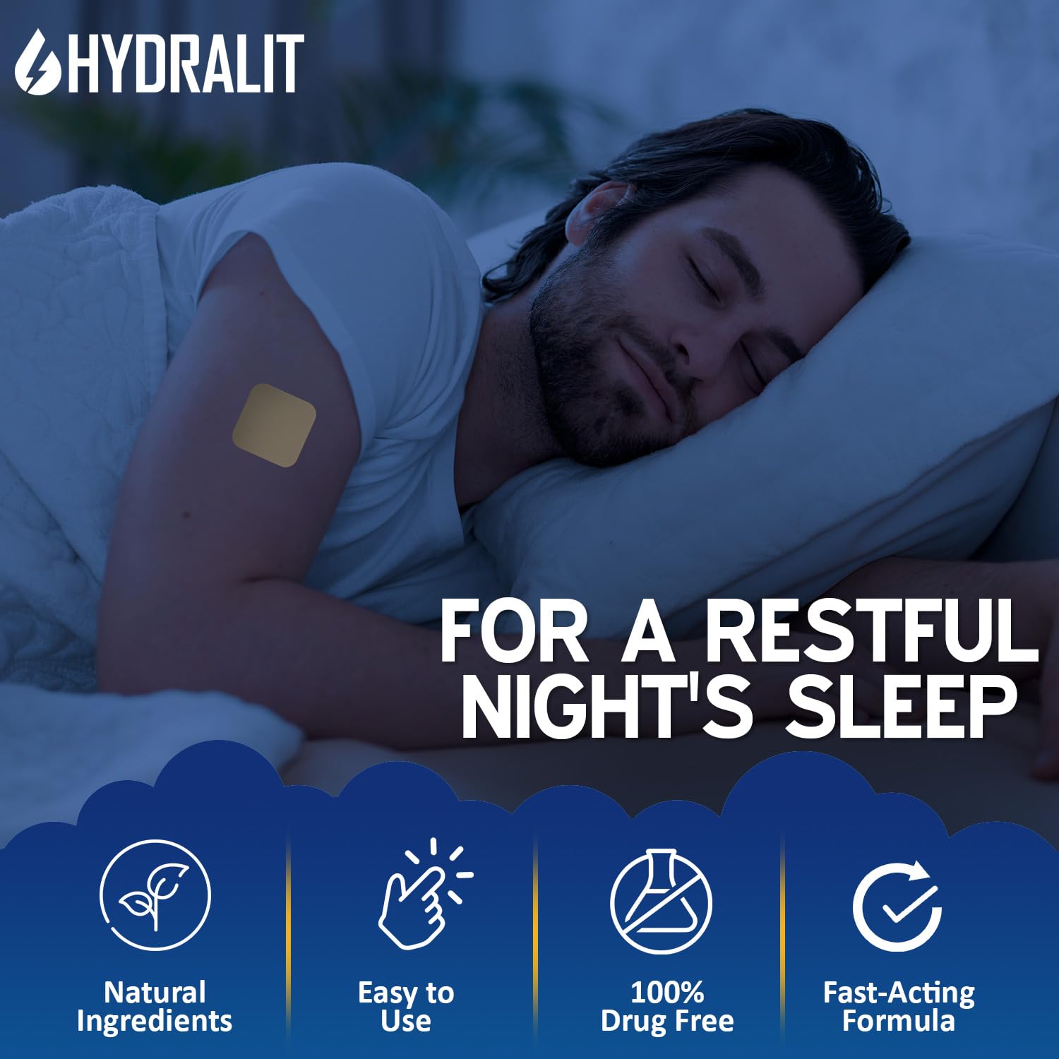 Sleep Patches for Adults Extra Strength Sleeping Aid Patch Melatonin Restful Nights Time-Released Formula Skin Jet Lag Travel Friendly Last All Night Men and Women Better Morning 72 Pack — Amazon image 2