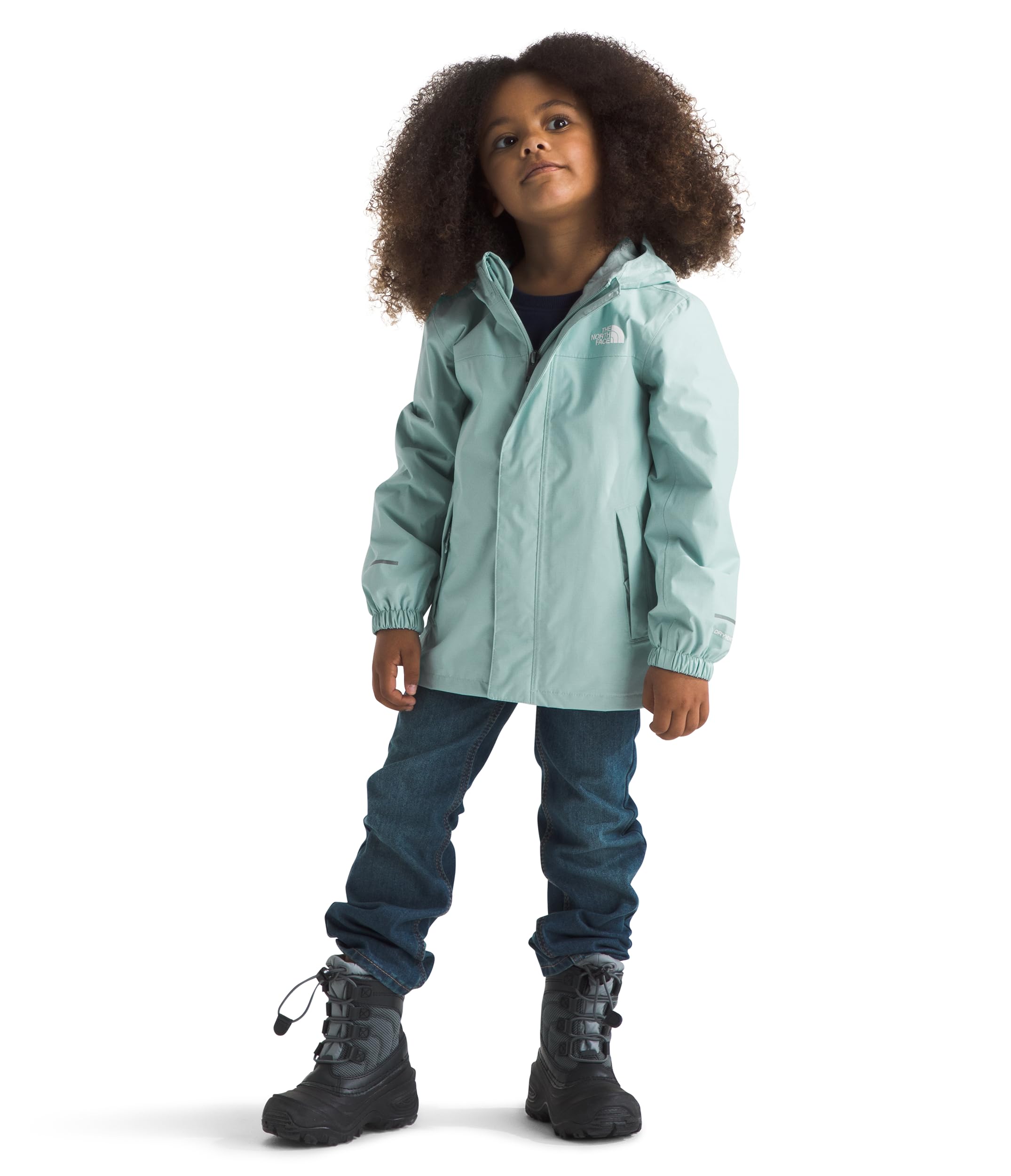 THE NORTH FACE Kids' Antora Rain Jacket | Waterproof, Breathable, 3-piece Hood, Secure Zip Hand Pocket