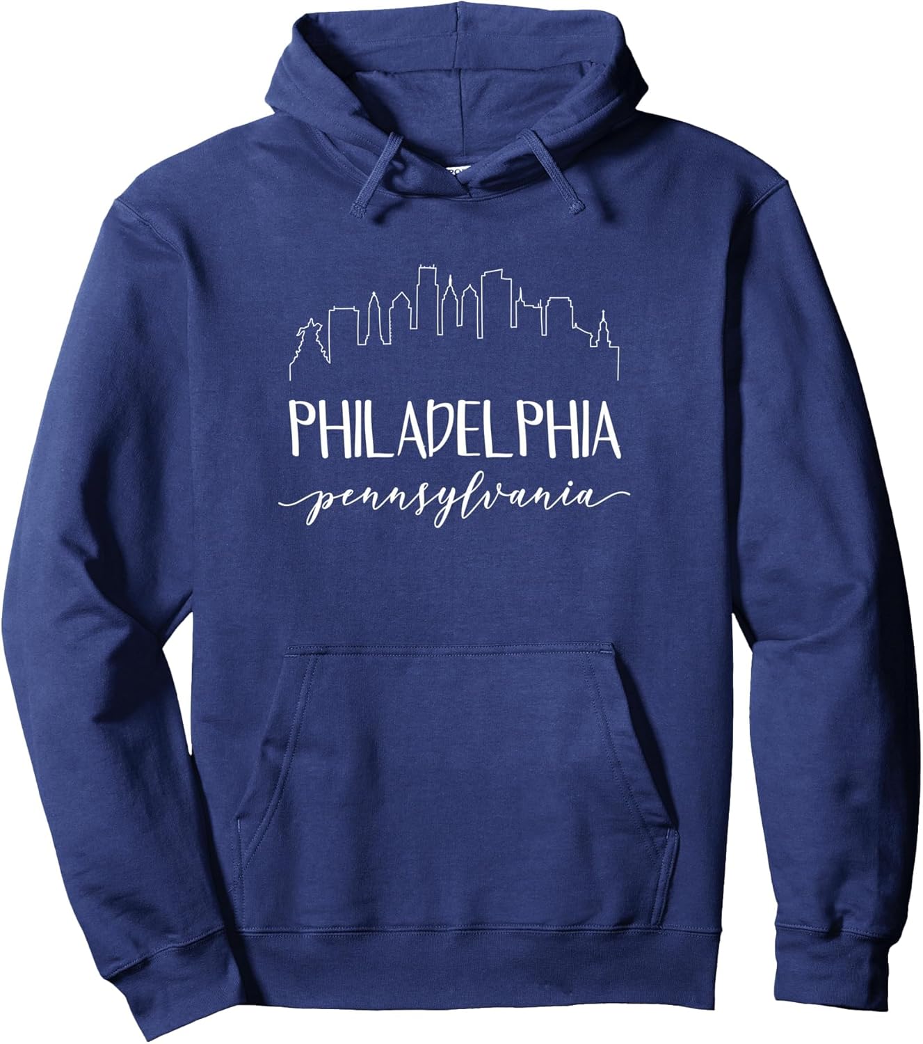 Philadelphia Pennsylvania Hoodie - Skyline Calligraphy Shirt Pullover Hoodie