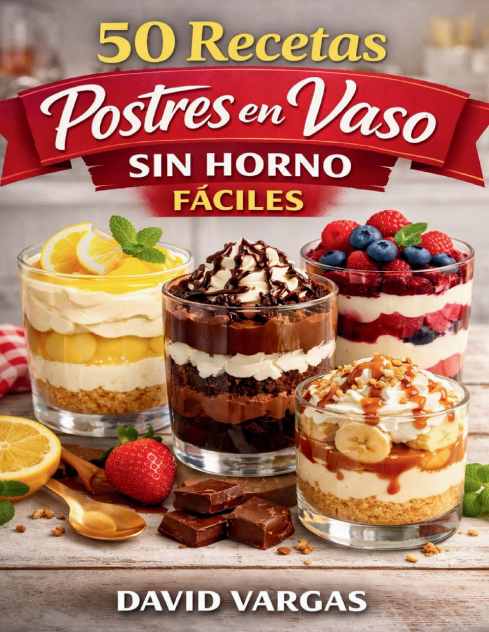 50 Recetas de Postres en Vaso Sin Horno Fáciles: Ideas dulces rápidas para sorprender en cualquier ocasión