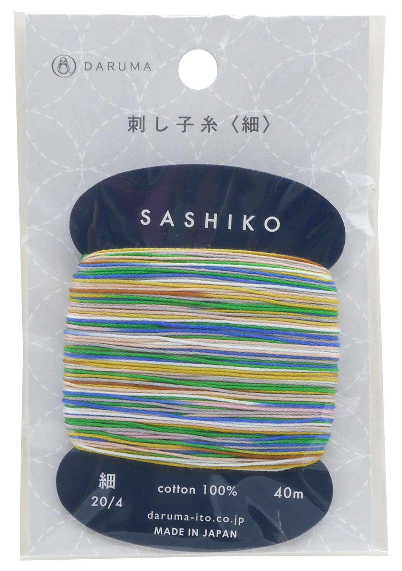 Yokota Daruma Sashiko Thread Single and Variegated Color (Tanabata, Thin 40M Card), Thin 40 m Card - Image 2