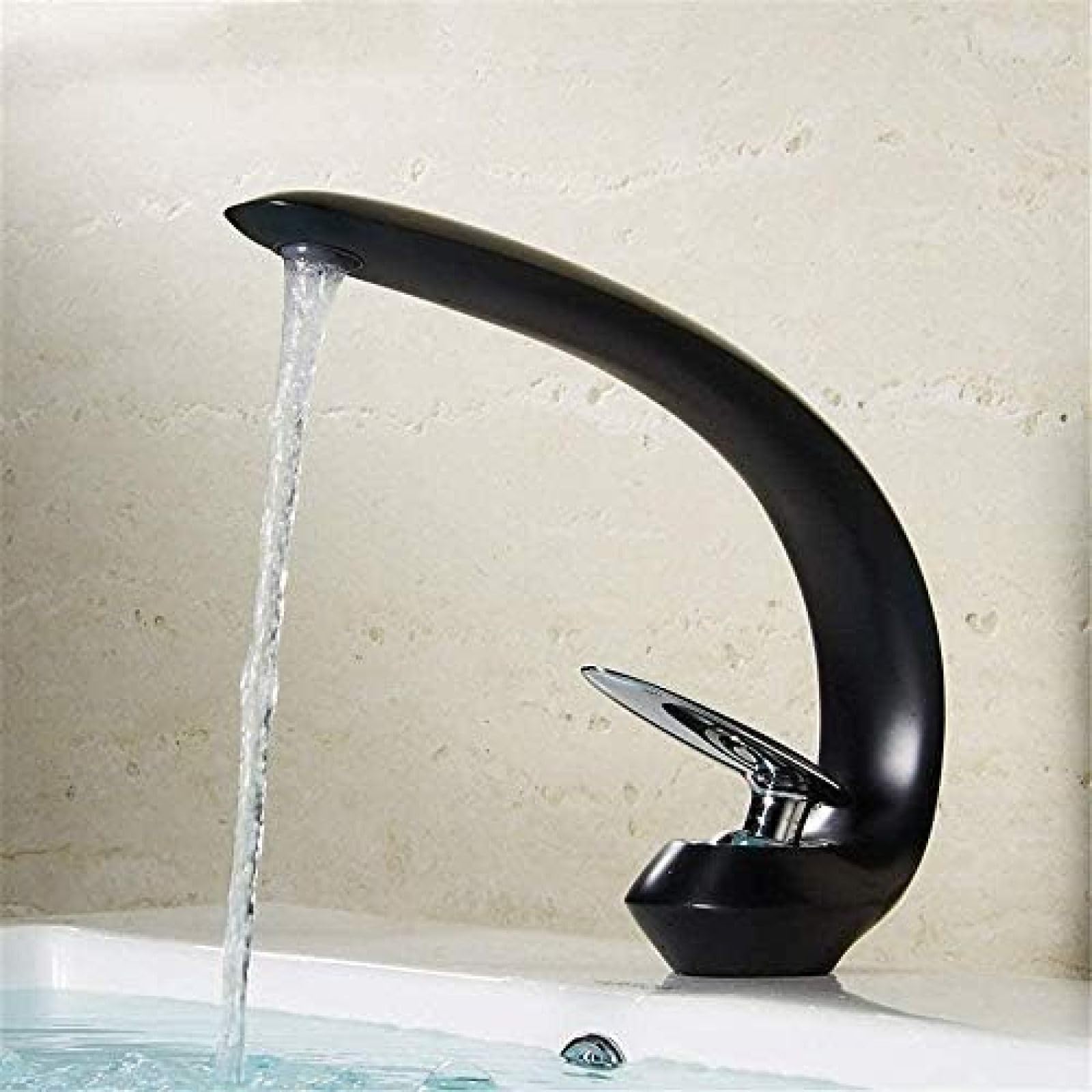 Grifo Grifo de Cocina Grifo de Fregadero de Cocina Negro Grifo de Cascada Accesorios para Fregadero Grifo de Cocina Grifo