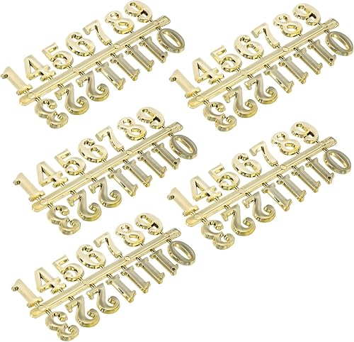 Miniatura 1 de KONTONTY 5 juegos de reloj de placa de números reloj de pared digital reloj digital número romano reloj de pared números de cuarzo reloj decorativo