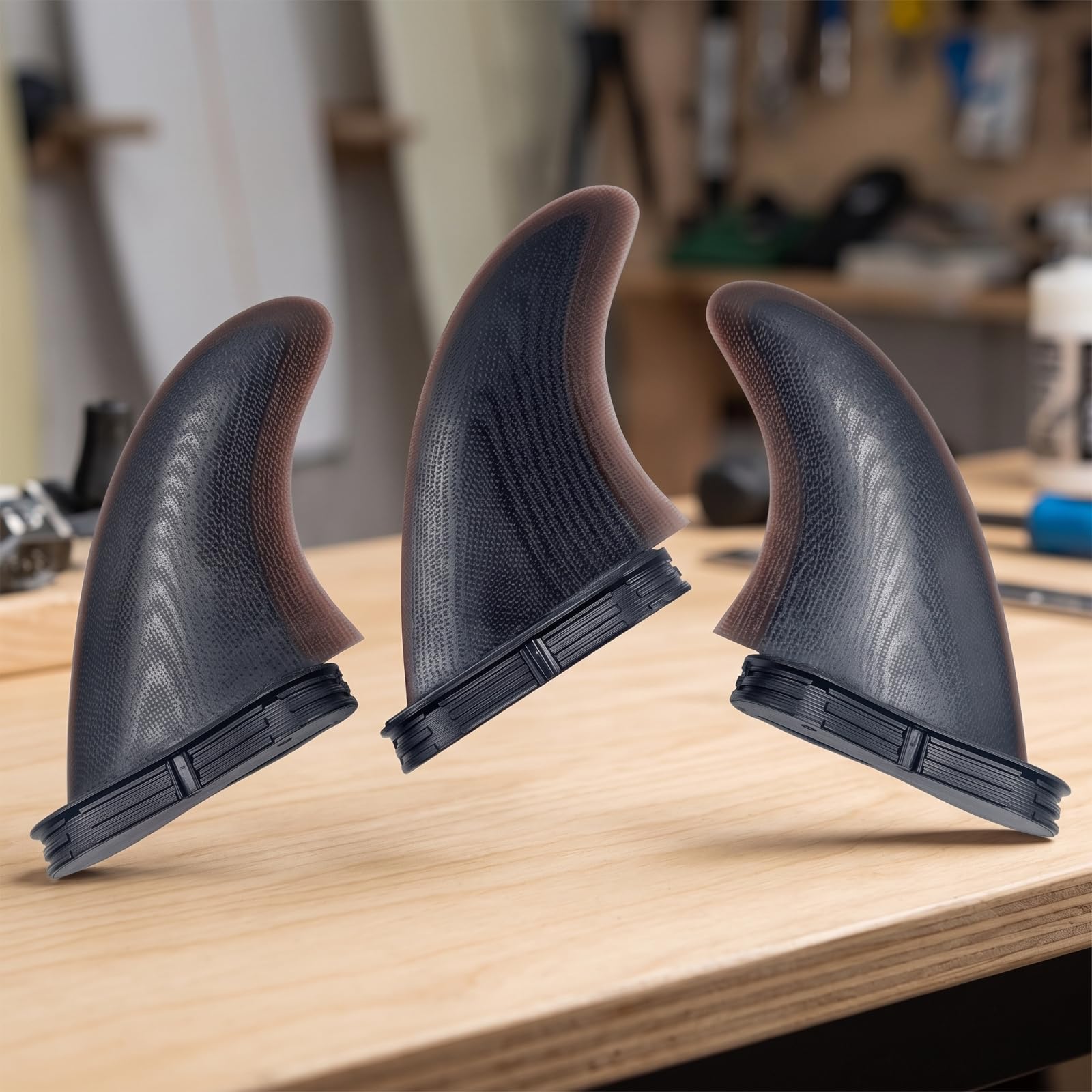 LOVIVER de Surf de una Pieza con de Doble Lengüeta Ajustable Quilla para Tabla con Estabilidad y Control Mejorados Superficie Texturizada Adecuada para , Azul