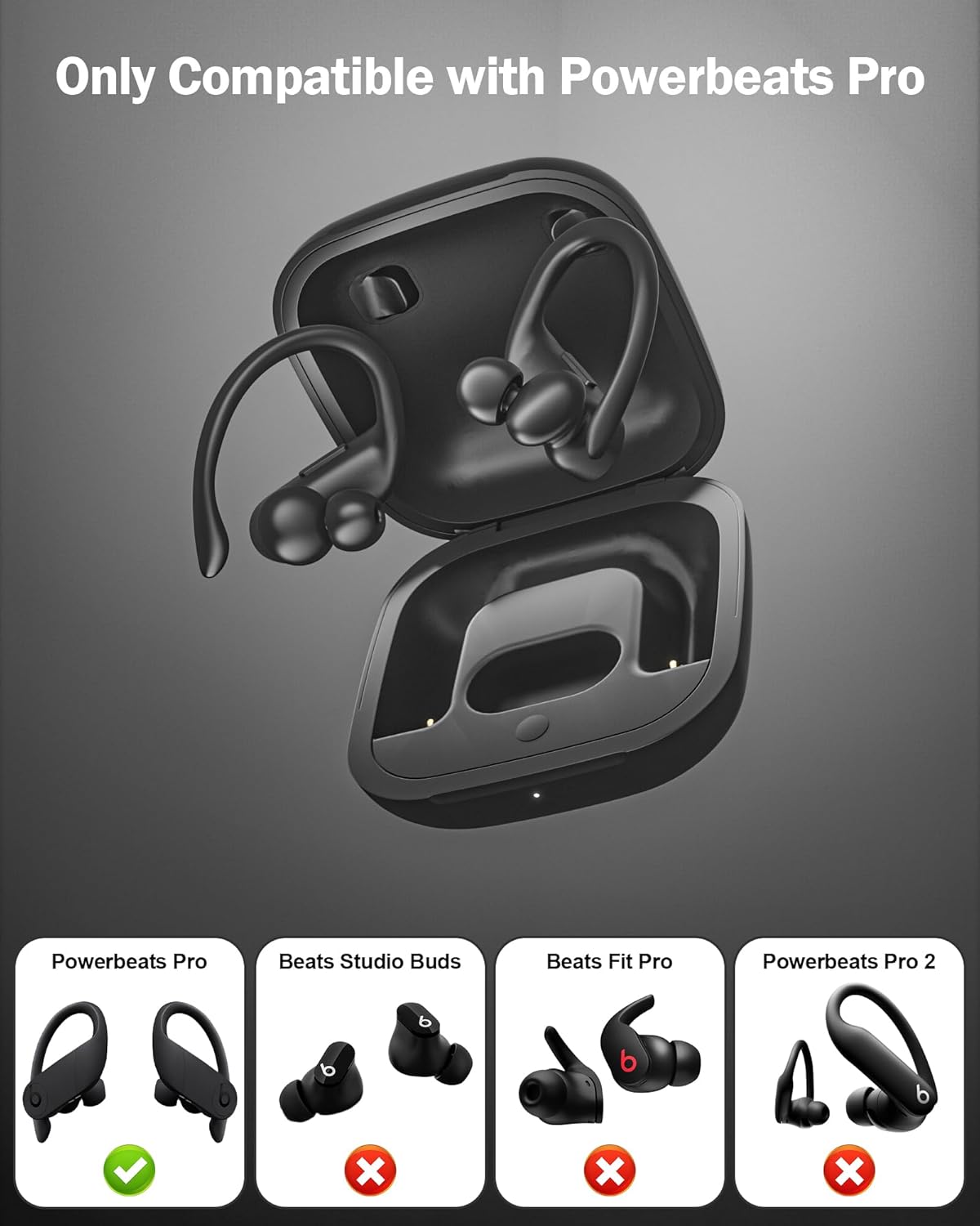 Charging Case Replacement for Powerbeats Pro: Beats Earbuds Charger Case with Bluetooth Pairing Sync Button, 700mAh Battery, Earbuds Not Included - Image 6