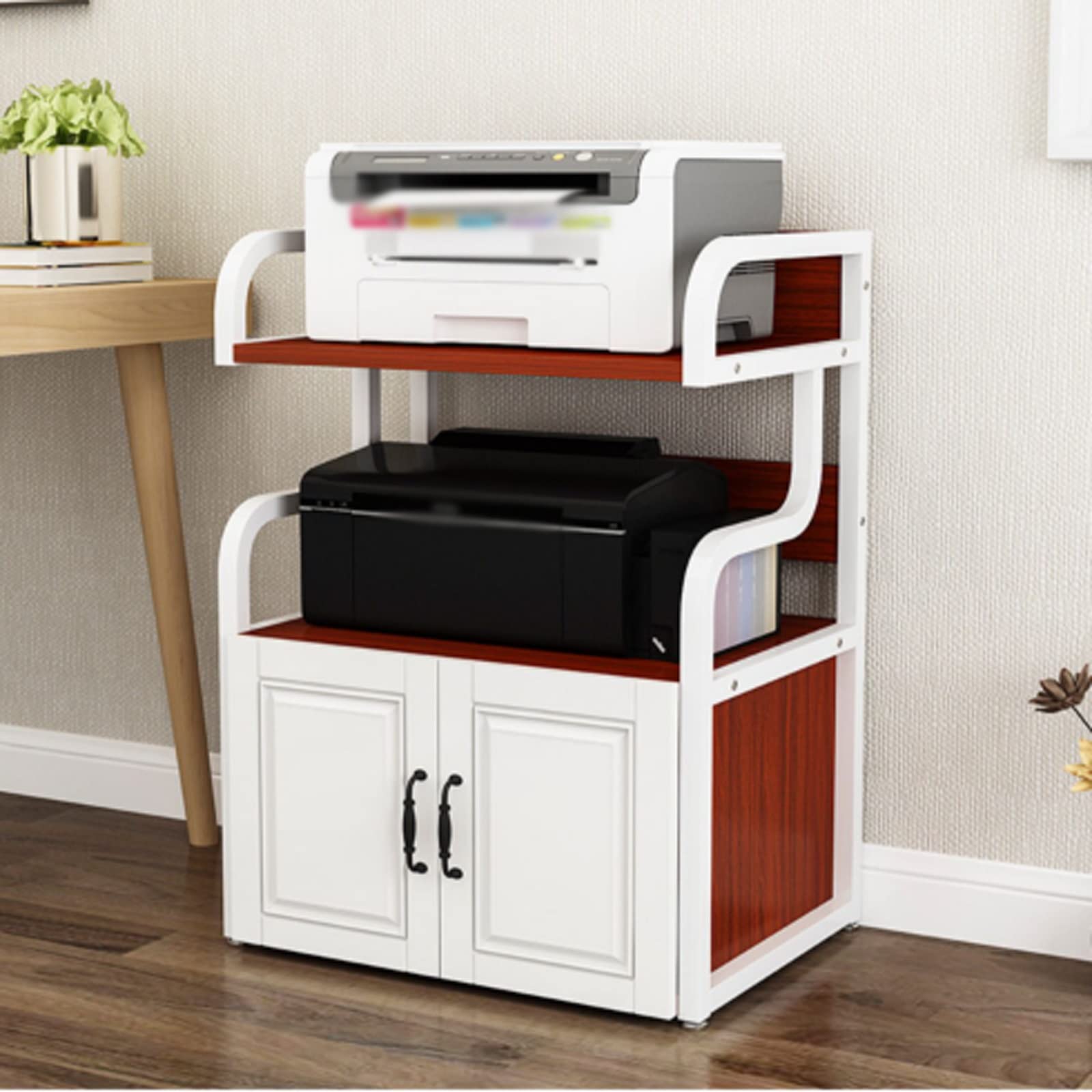 Stampante Piedistallo Supporto for stampante a 3 livelli, tavolo for for ufficio domestico con ripiano, rack for 21,6 X 15,7 32,2 pollici