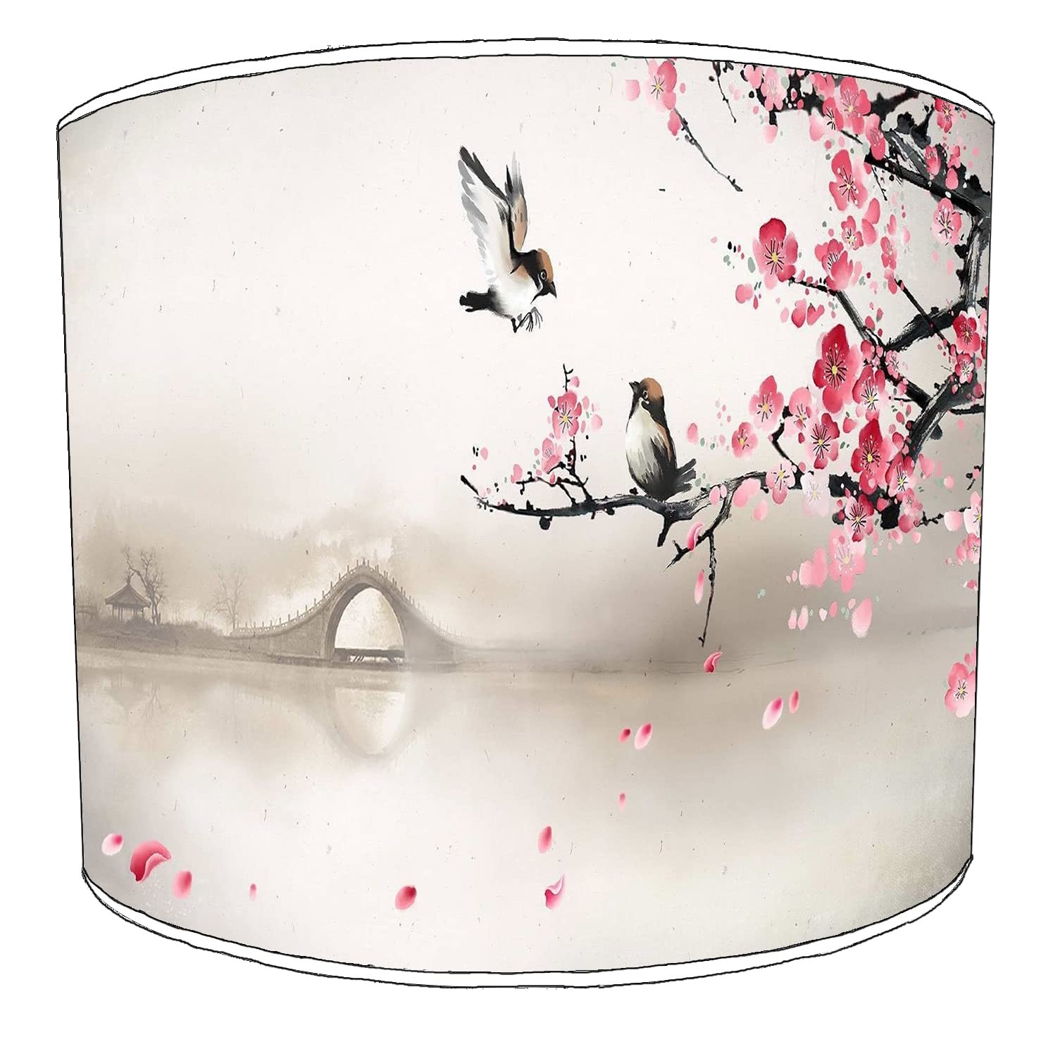 Oriental Japanese (10) Lampshade for A Table Lamp in 3 Sizes - Free Personalisation