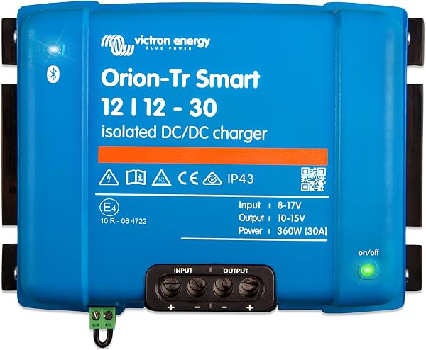 Victron Energy Orion-Tr Smart DC to DC Charger (Bluetooth) - 12/12-Volt 30 amp 360-Watt - Battery Charger for Dual Batte
