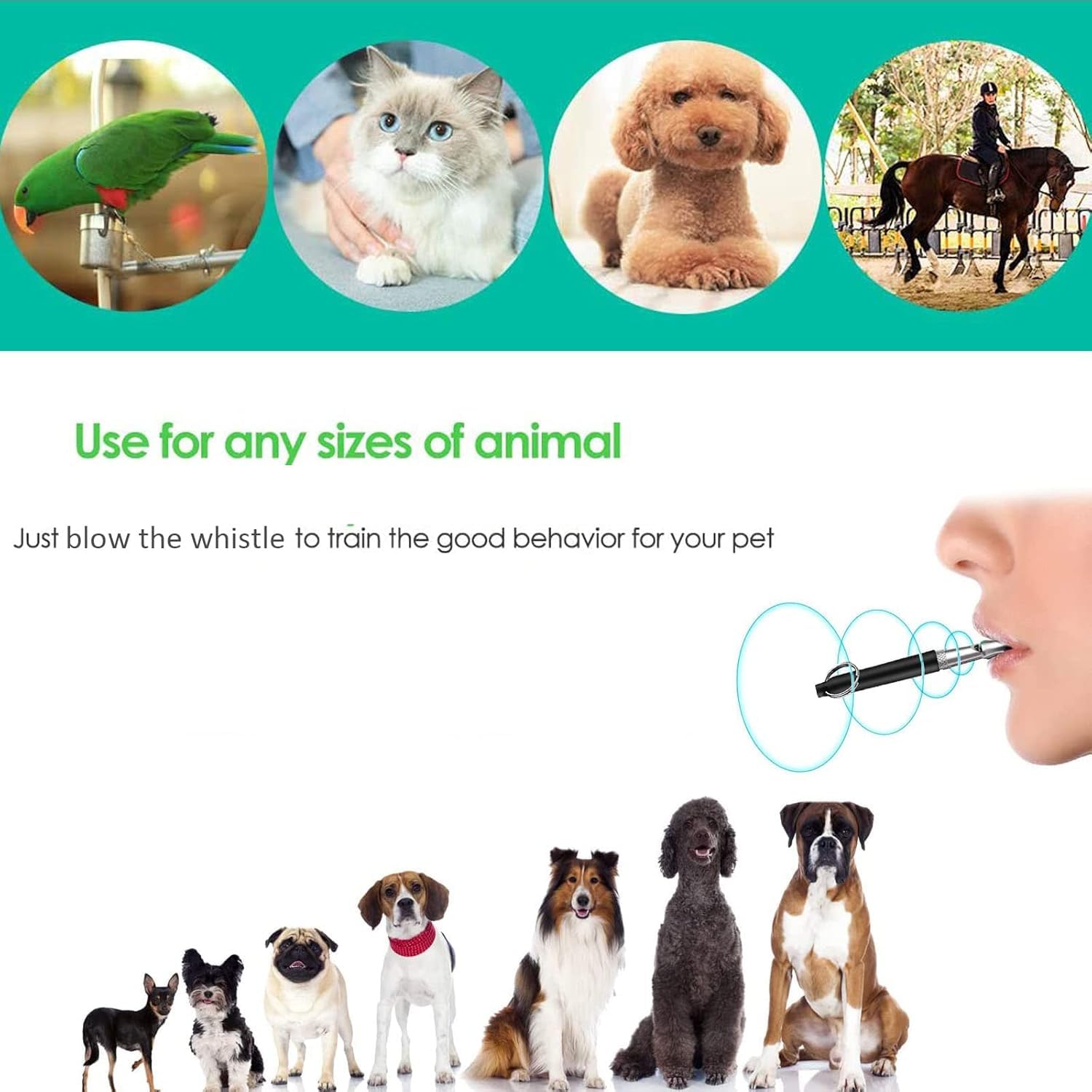 Hundepfeife, 2025 Upgrade, leise Hundepfeife, verstellbare Schlepppfeife für Training, professionelle Rückruf-Hundetrainingspfeife, mit Umhängeband (A-2 Stück)
