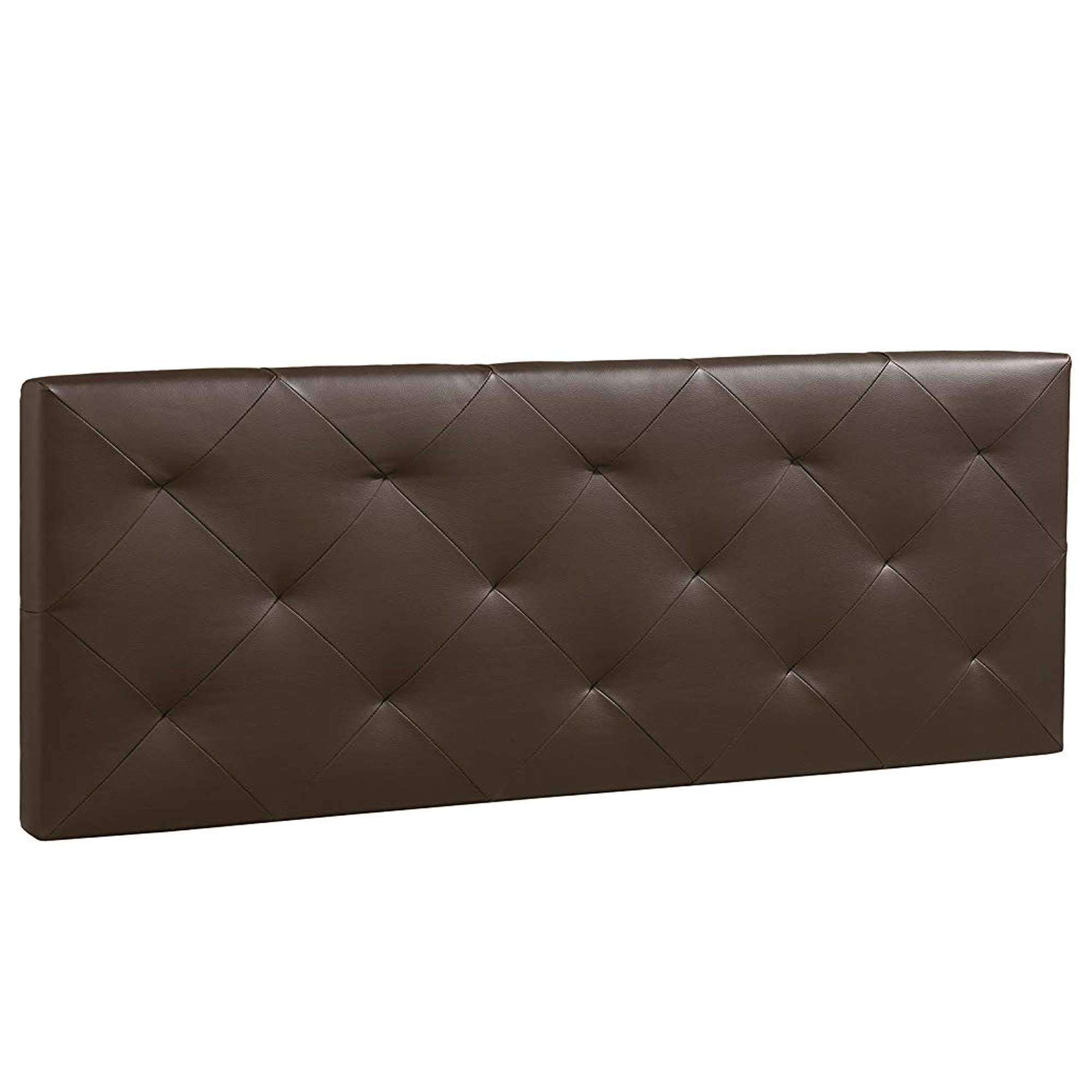 Tête de lit Rombo 140x60 cm Chocolat, rembourrée de Mousse, 8 cm d'épaisseur, Comprend Le matériel de Suspension
